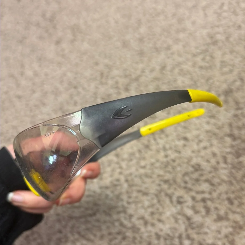 Yellow and Black Safety Glasses